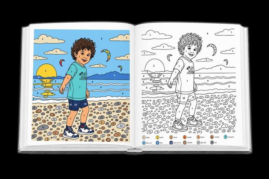 Color by number personalized from your family photos